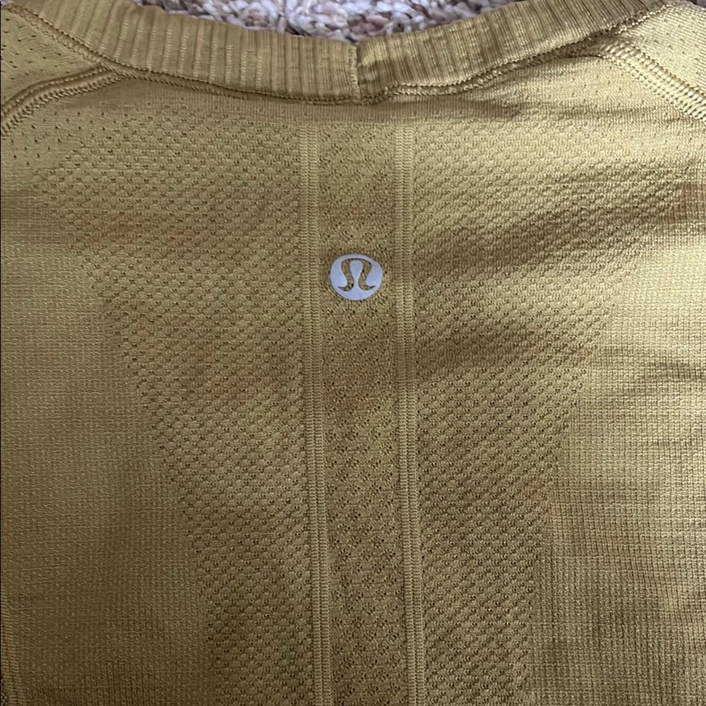 Olive Green Lululemon Long Sleeve Swiftly Top